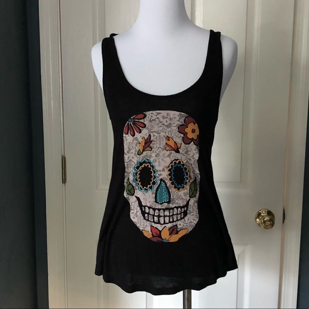 The Classic racer back tank gasparilla skull